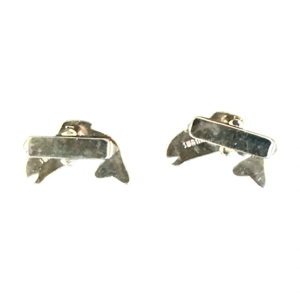 Vintage SWANK Antique Gold Fish Cufflinks